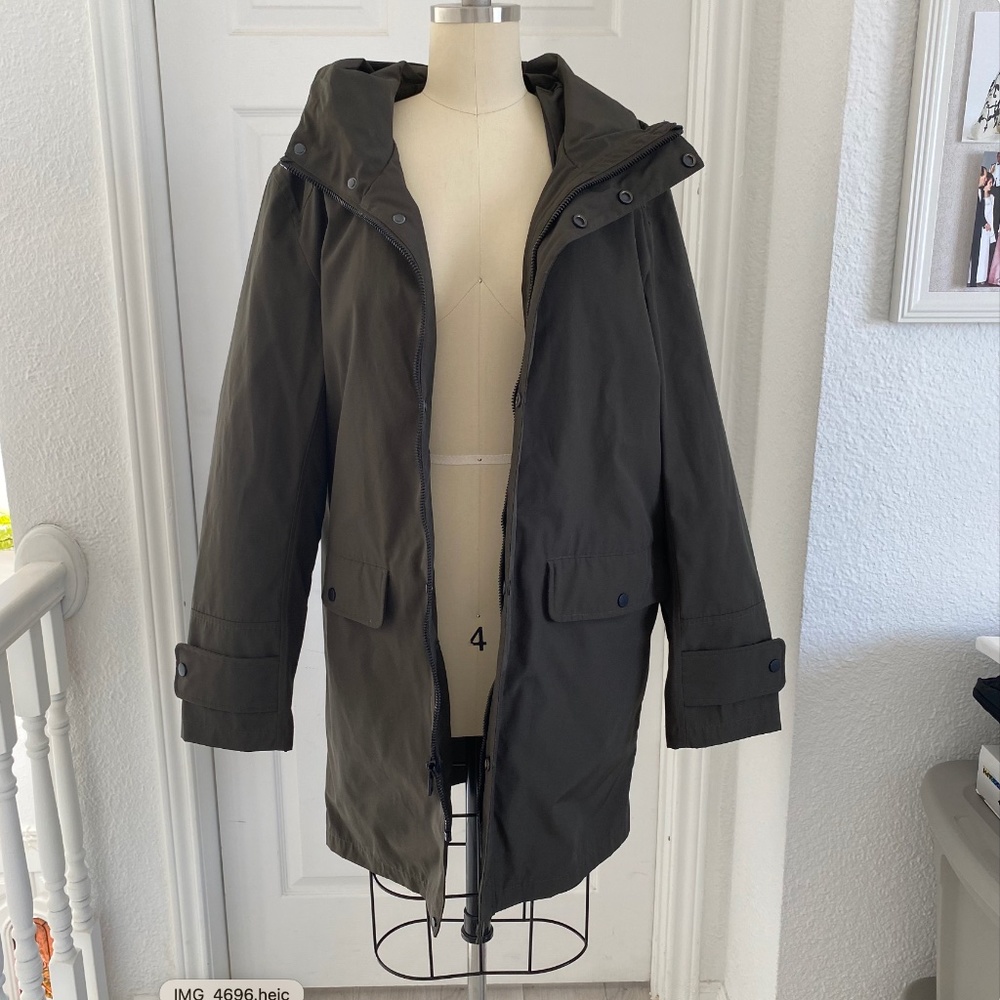 Andrew Marc - Olive Water Resistent Cargo Trench Jacket